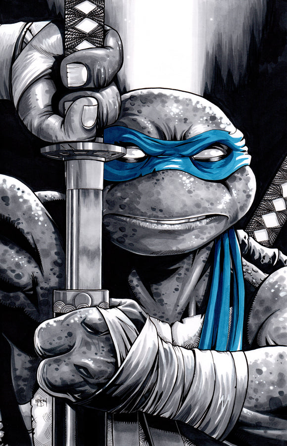 ORIGINAL ART Teenage Mutant Ninja Turtles #132 Leonardo Variant by Eric Henson
