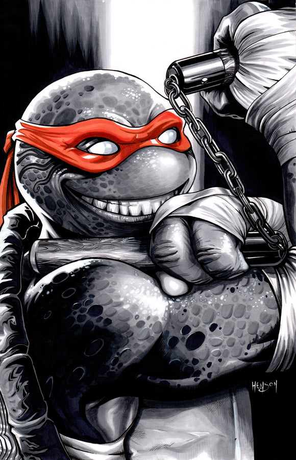 ORIGINAL ART Teenage Mutant Ninja Turtles #132 Michelangelo Variant by Eric Henson