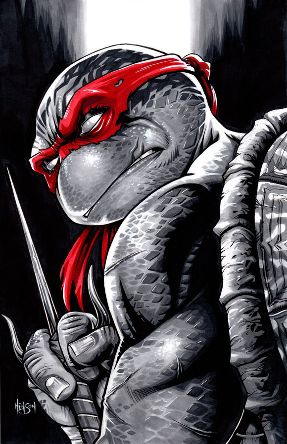 ORIGINAL ART Teenage Mutant Ninja Turtles #132 Raphael Variant by Eric Henson